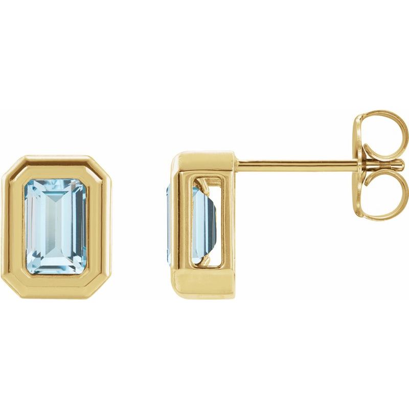 Back-Set Solitaire Earrings