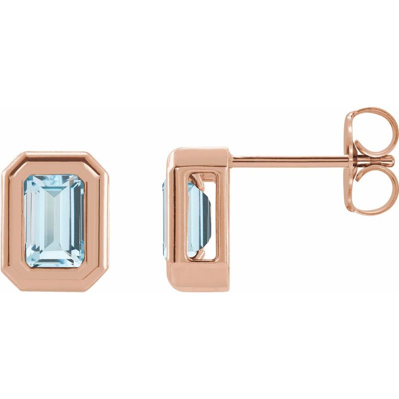Back-Set Solitaire Earrings