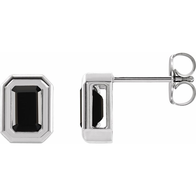 Back-Set Solitaire Earrings