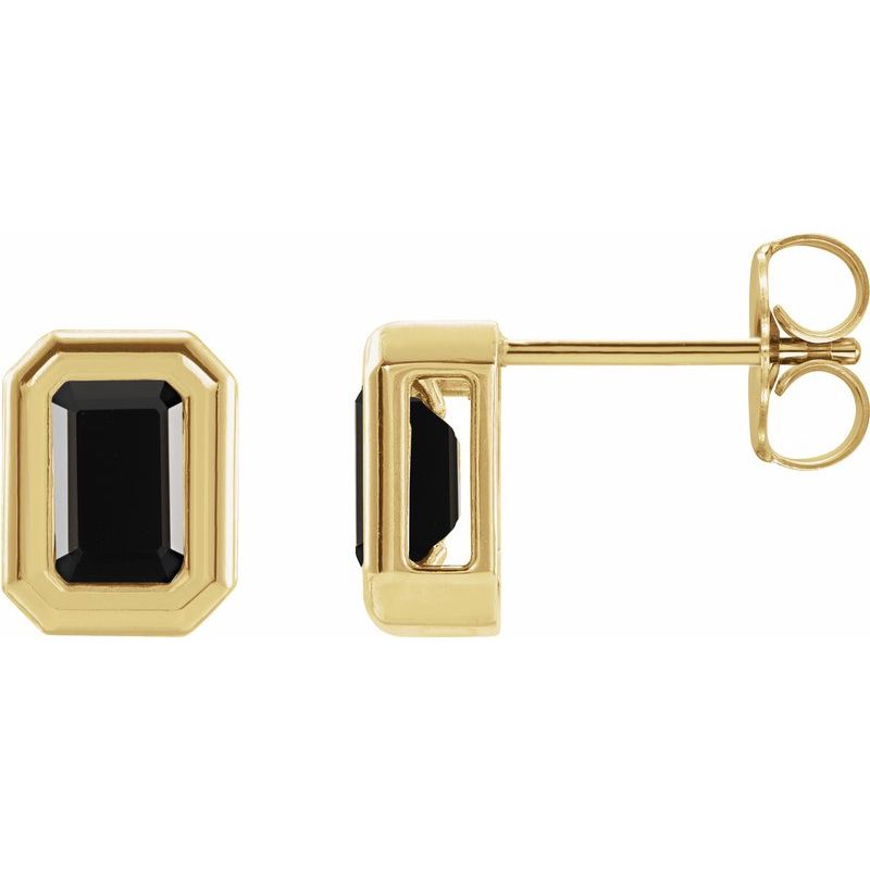 Back-Set Solitaire Earrings