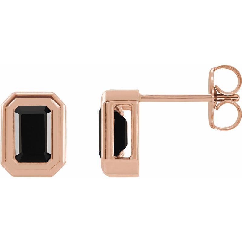 Back-Set Solitaire Earrings