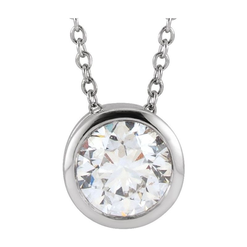 Bezel-Set Solitaire Necklace