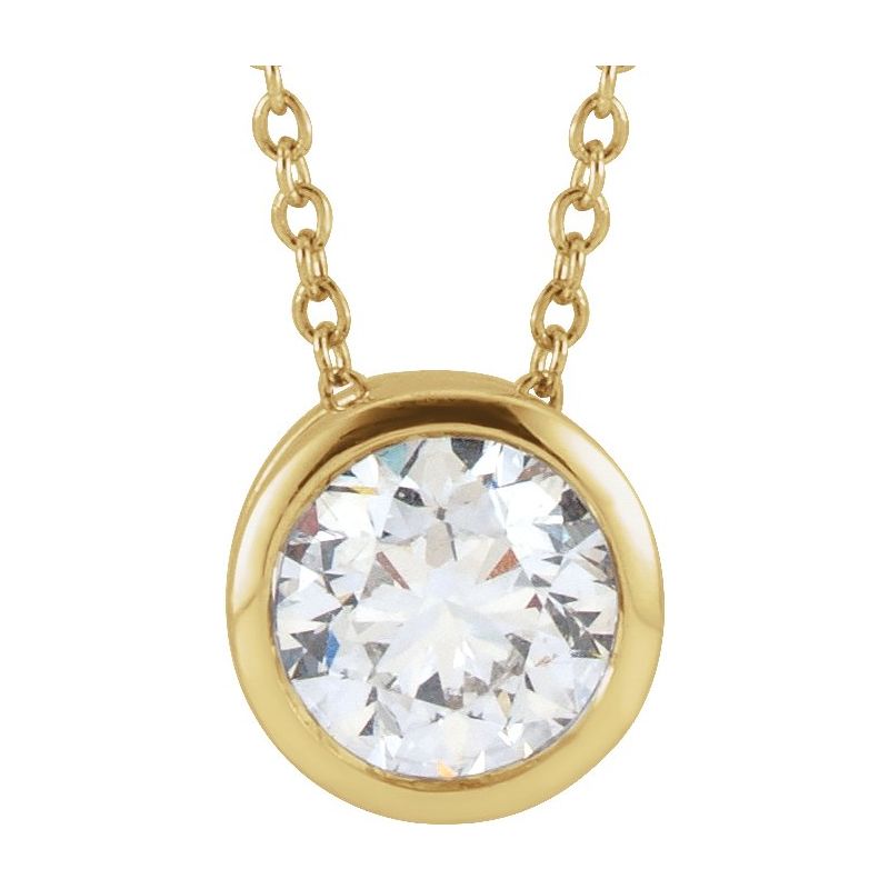 Bezel-Set Solitaire Necklace