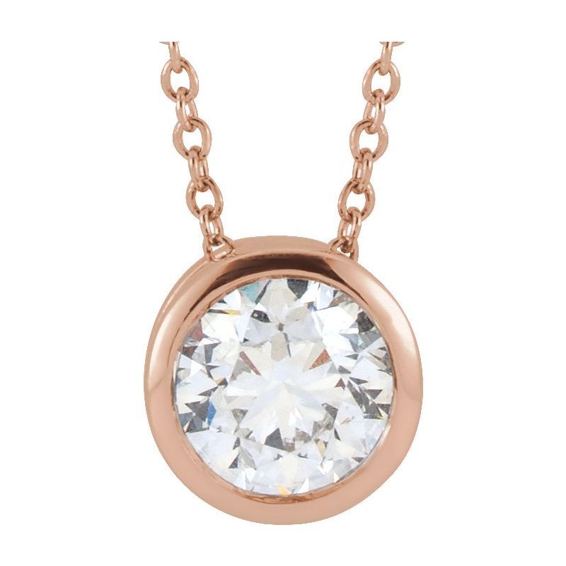 Bezel-Set Solitaire Necklace