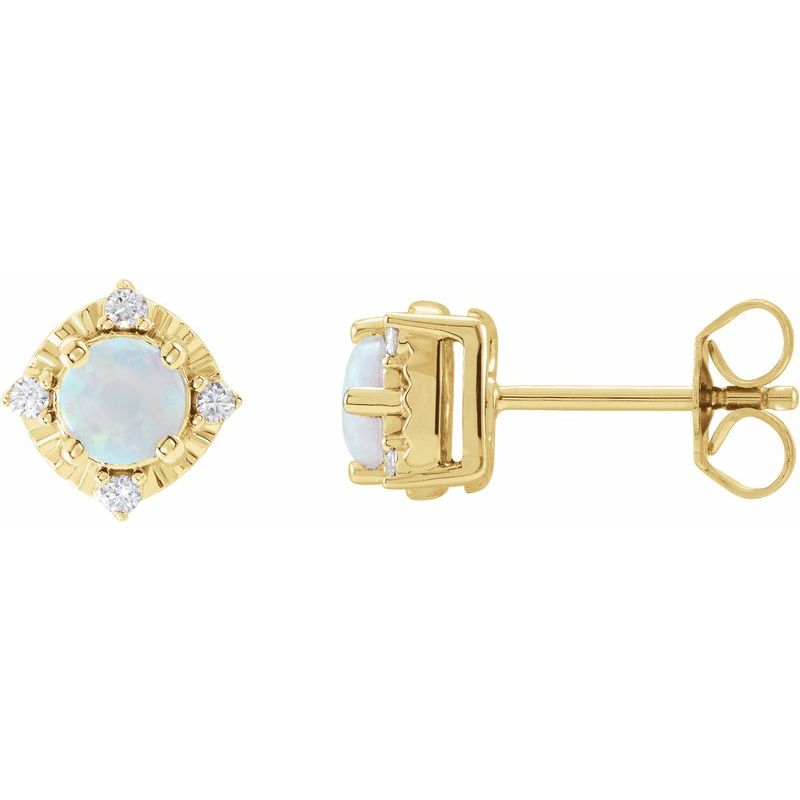 Halo-Style Birthstone Earrings