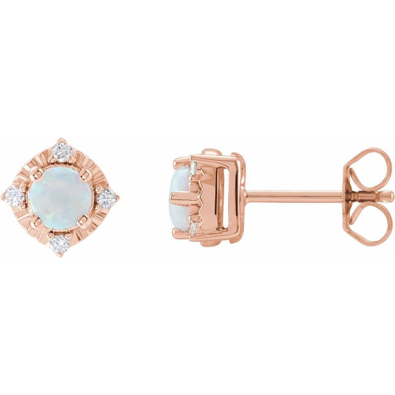 Halo-Style Birthstone Earrings
