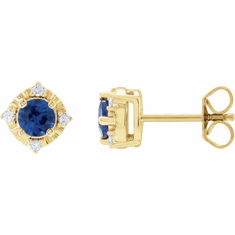 Halo-Style Birthstone Earrings