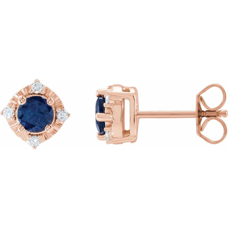 Halo-Style Birthstone Earrings