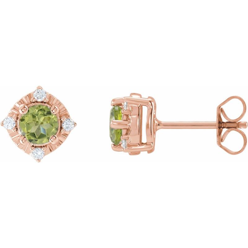 Halo-Style Birthstone Earrings