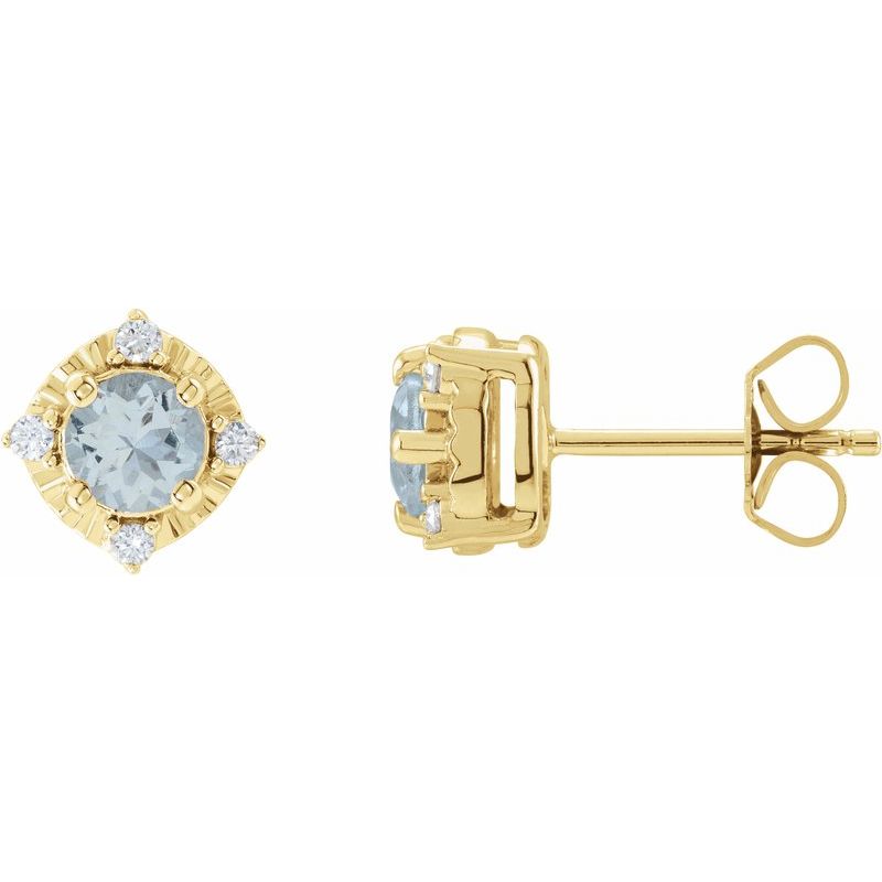 Halo-Style Birthstone Earrings