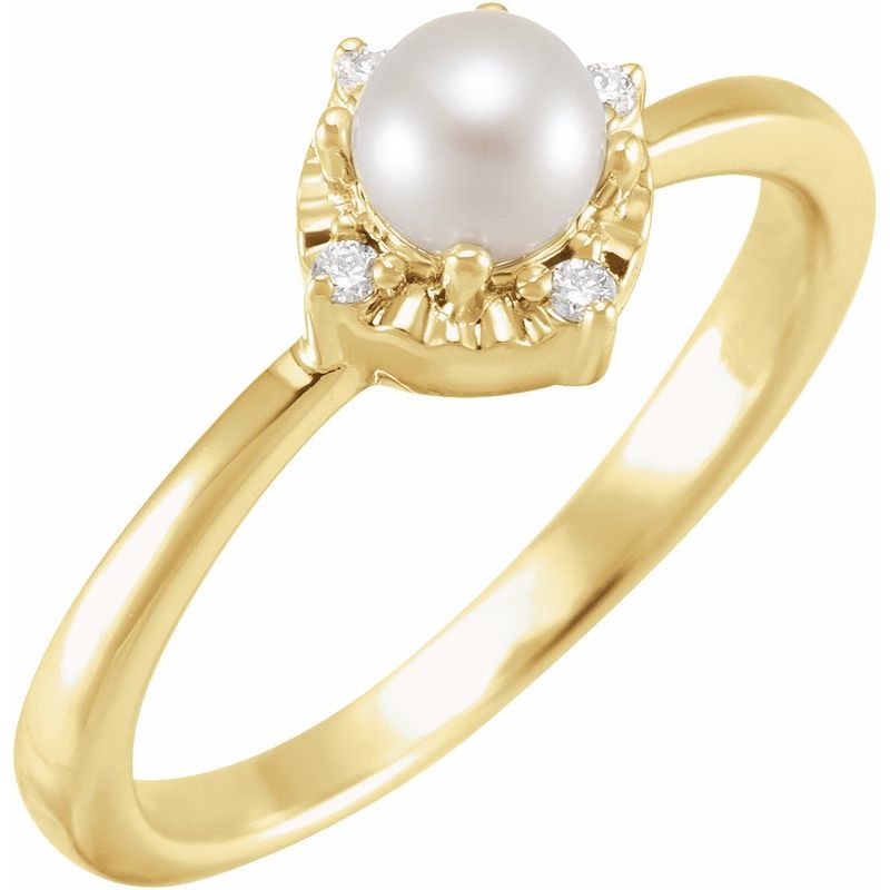 Halo-Style Birthstone Ring
