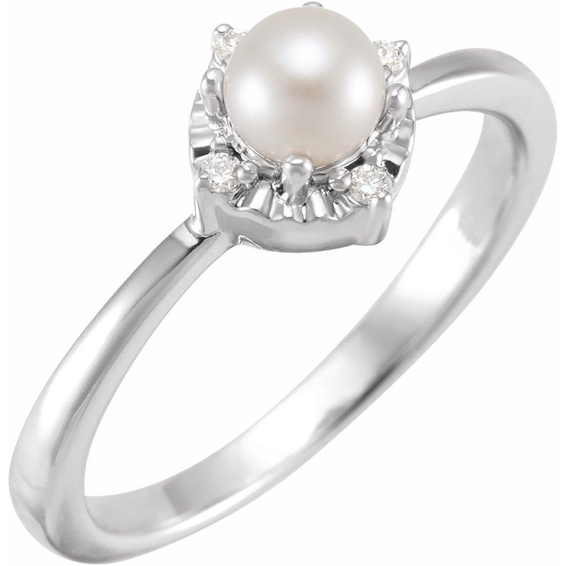 Halo-Style Birthstone Ring