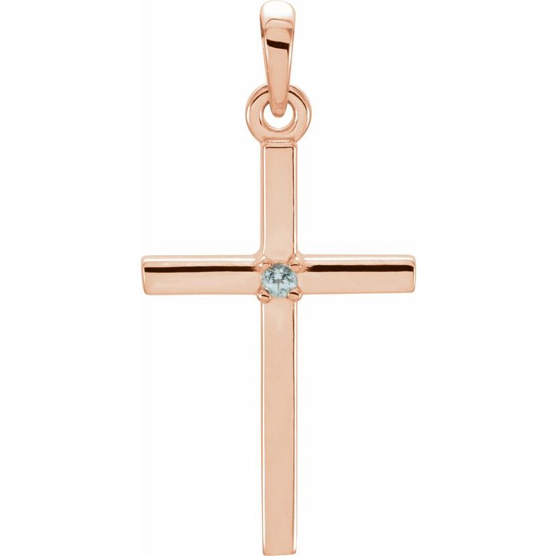 Birthstone Cross Pendant