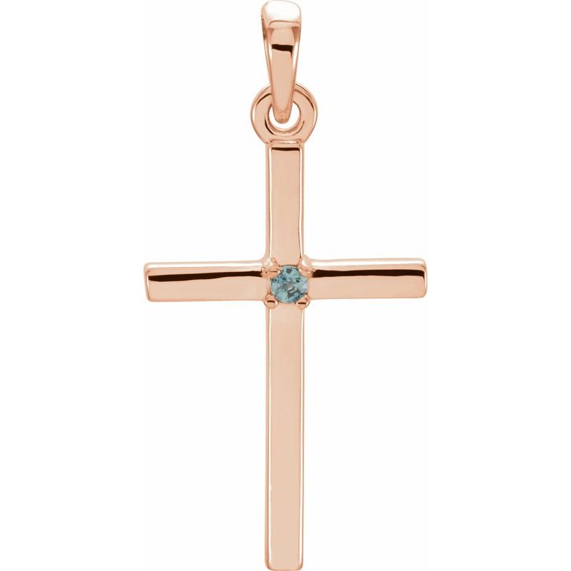Birthstone Cross Pendant