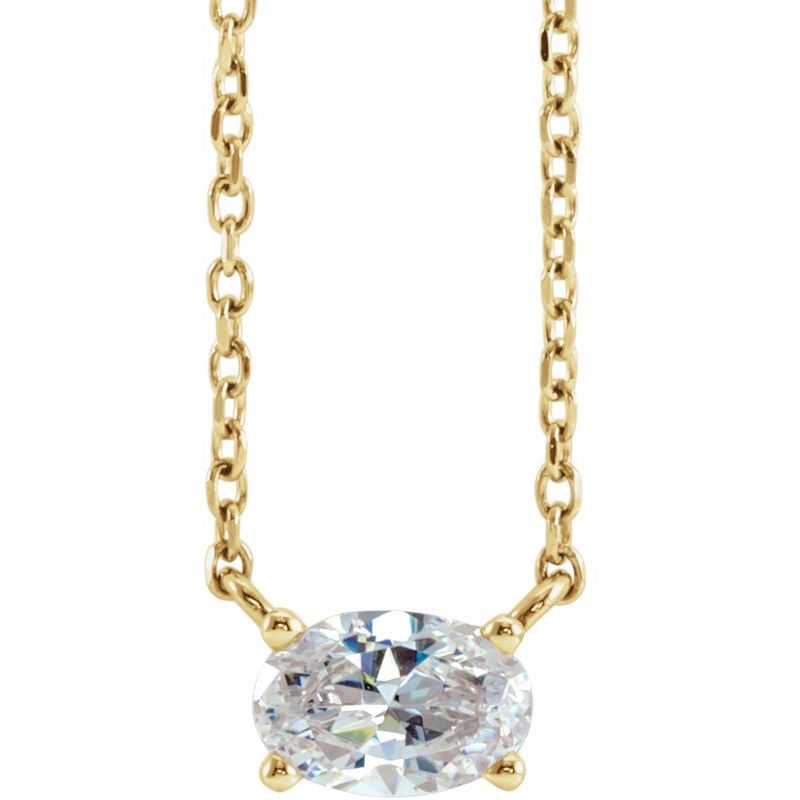 Diamond Solitaire 16-18″ Necklace