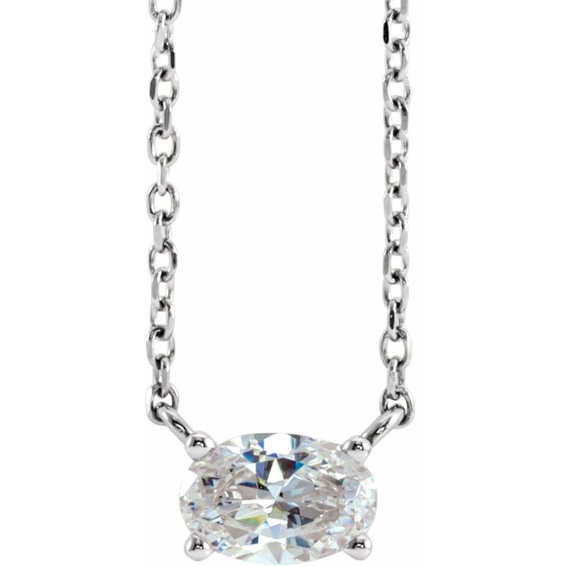 Diamond Solitaire 16-18″ Necklace