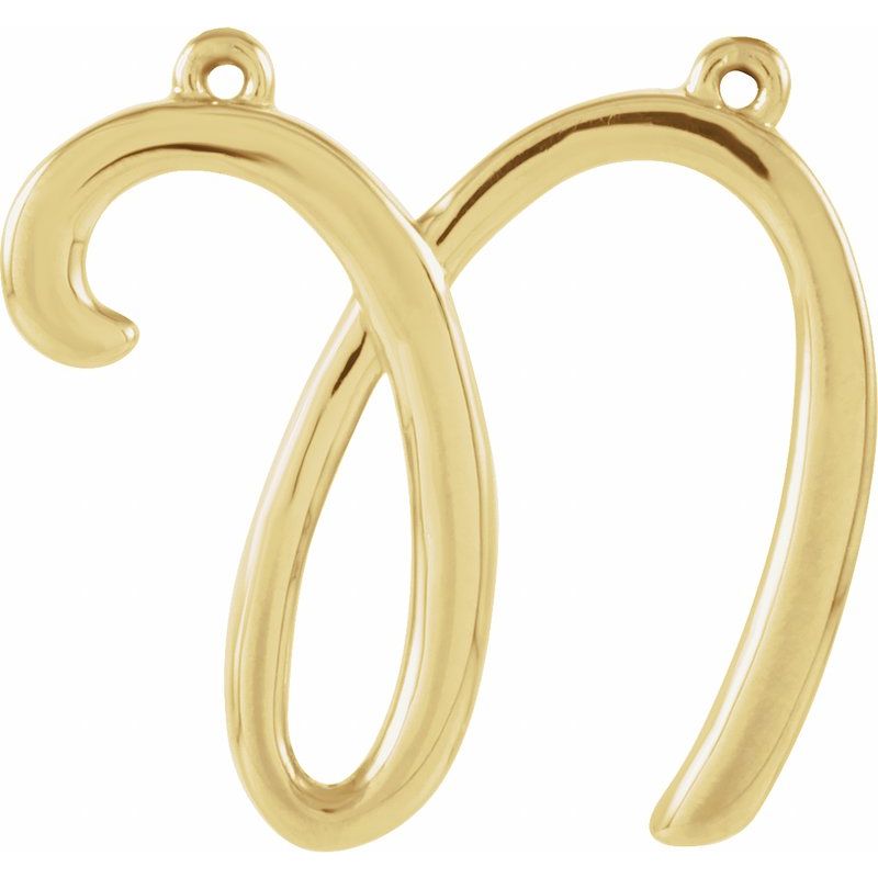 Script Initial Necklace or Center