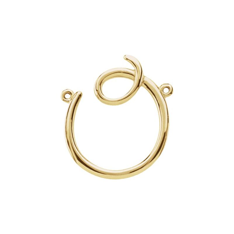 Script Initial Necklace or Center