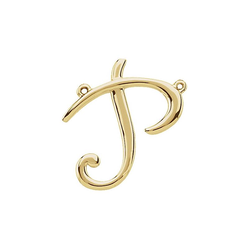Script Initial Necklace or Center