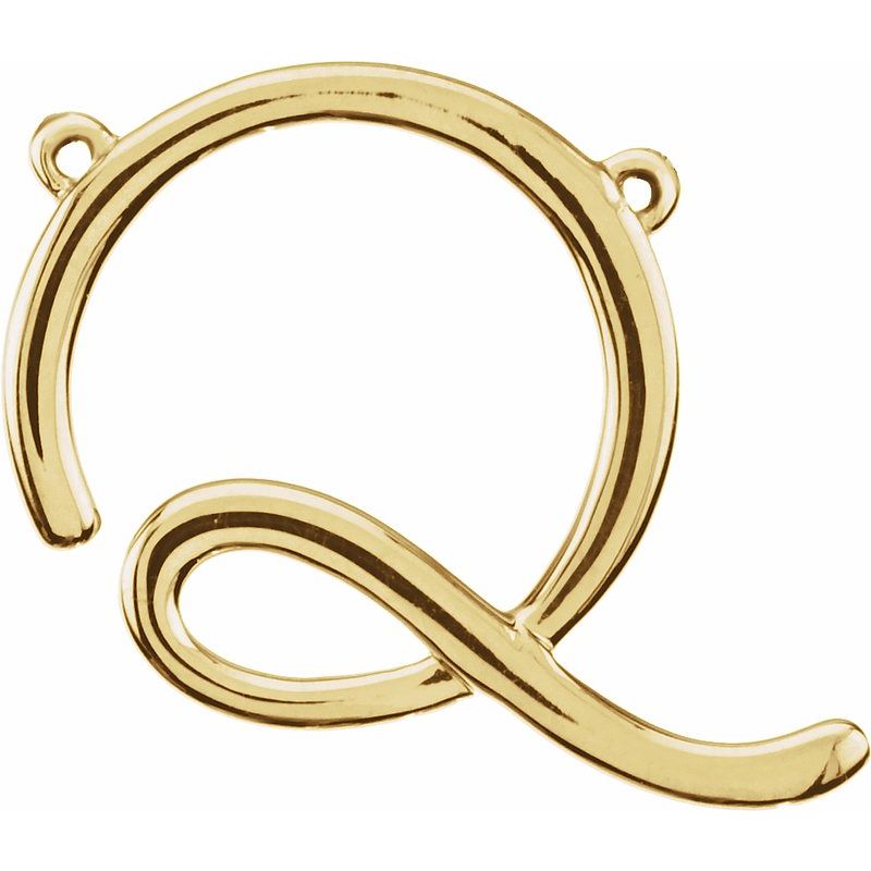 Script Initial Necklace or Center