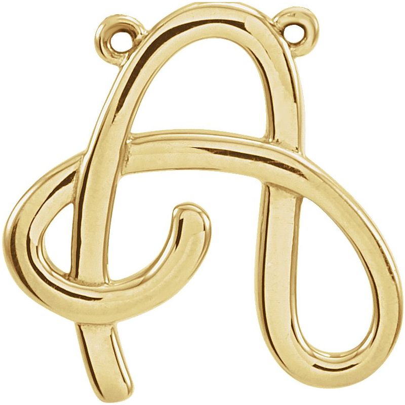 Script Initial Necklace or Center