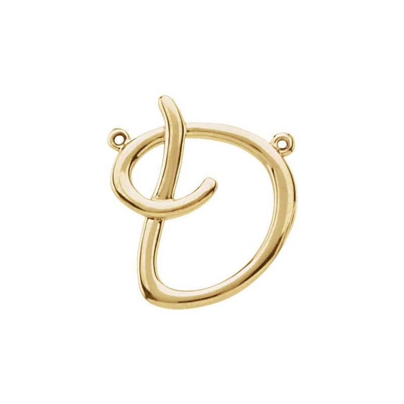 Script Initial Necklace or Center