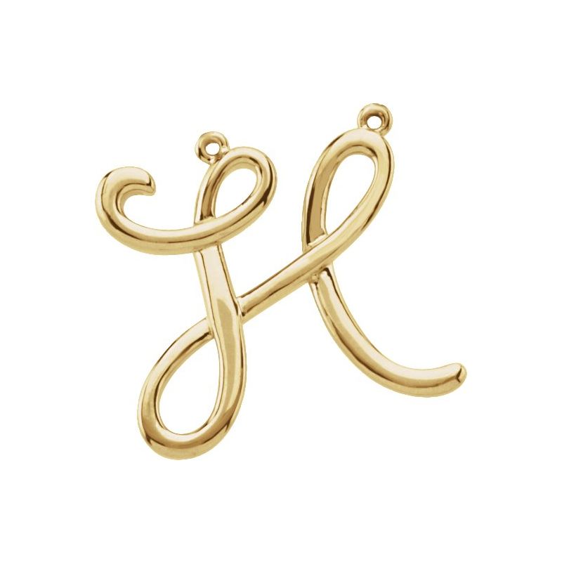 Script Initial Necklace or Center