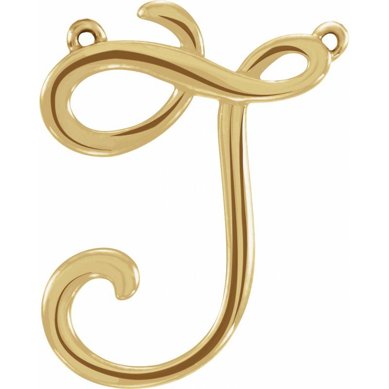 Script Initial Necklace or Center