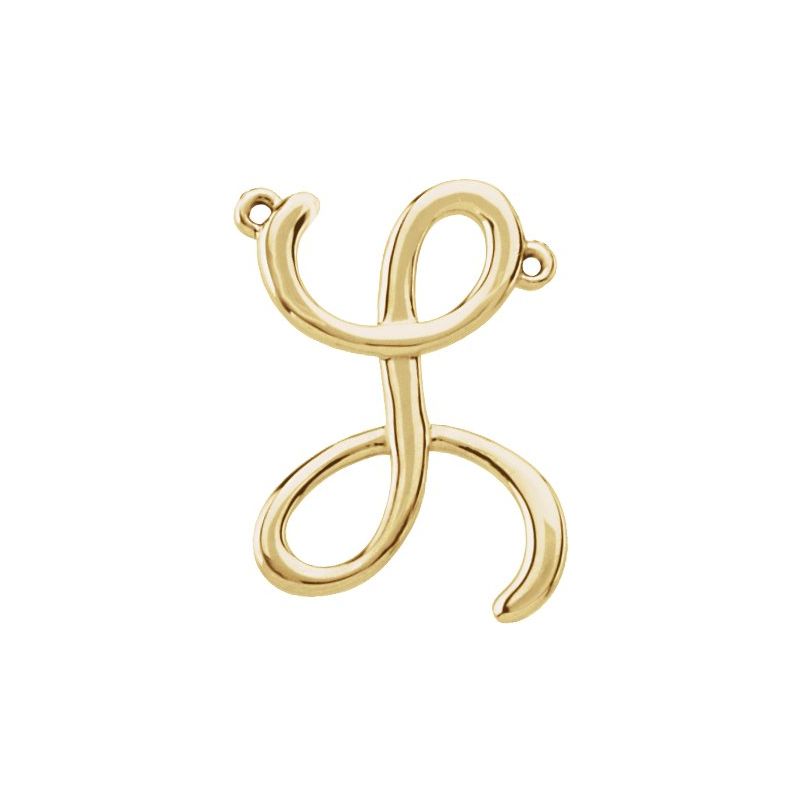 Script Initial Necklace or Center