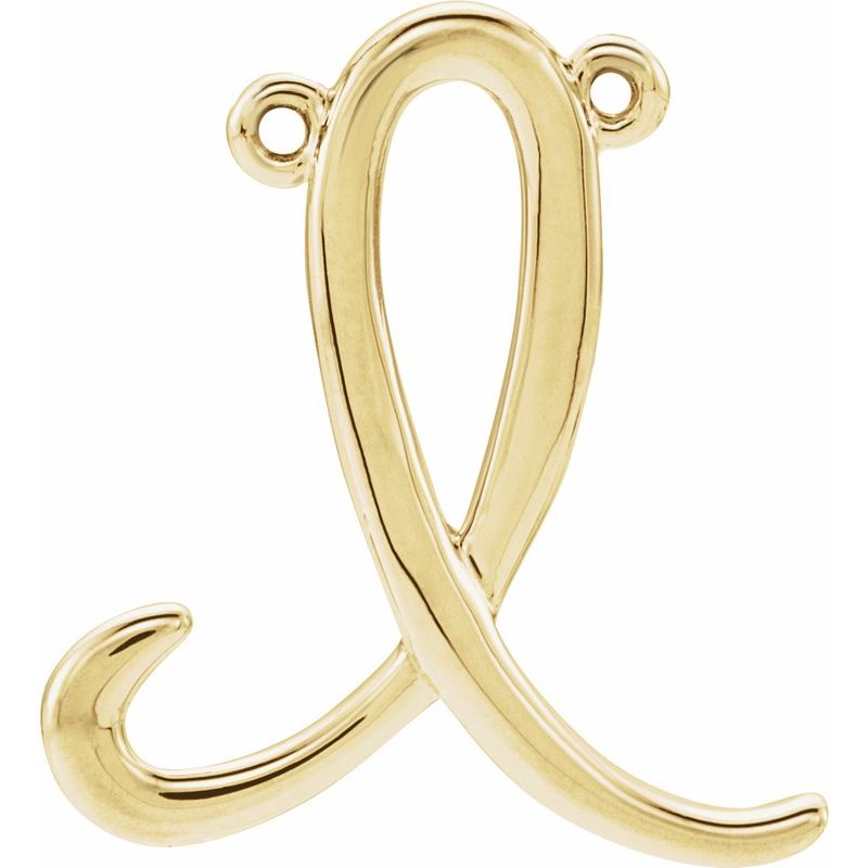 Script Initial Necklace or Center