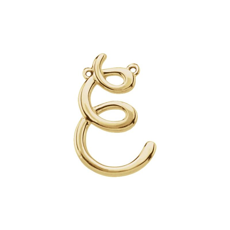 Script Initial Necklace or Center
