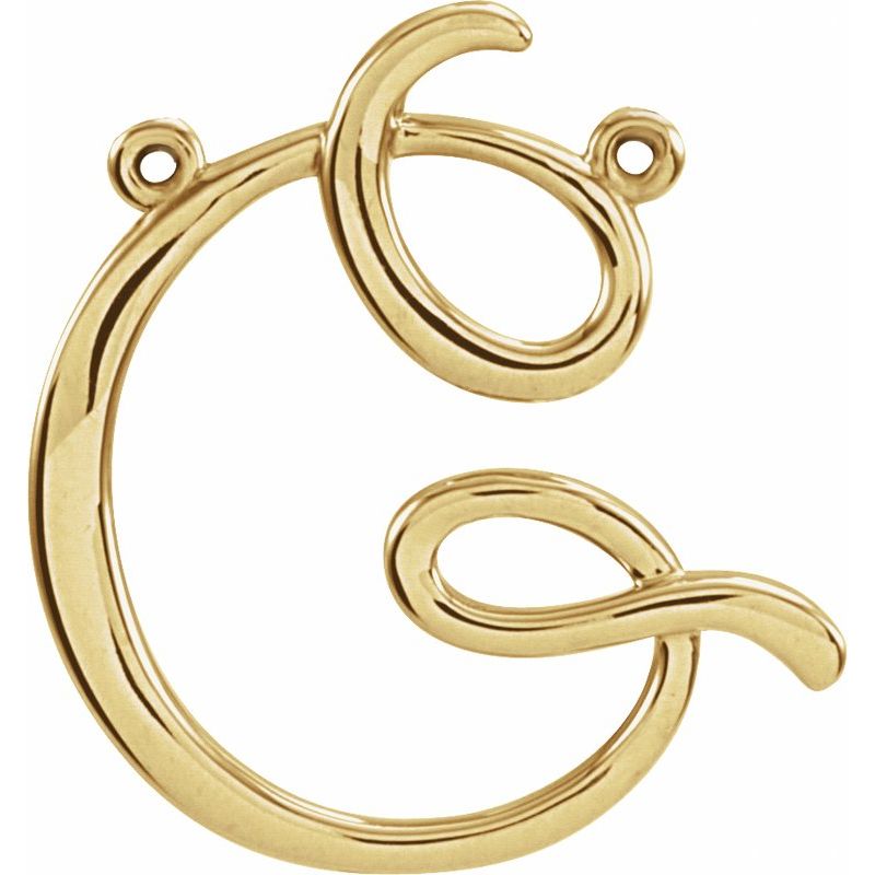 Script Initial Necklace or Center