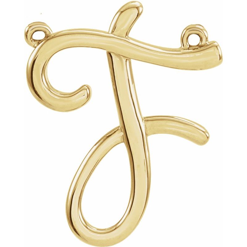 Script Initial Necklace or Center