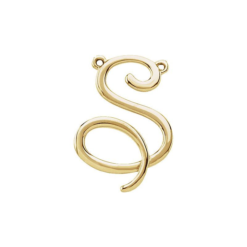 Script Initial Necklace or Center