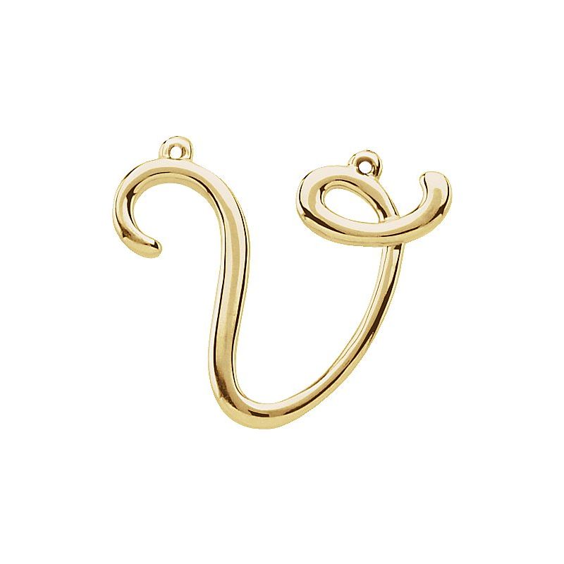 Script Initial Necklace or Center
