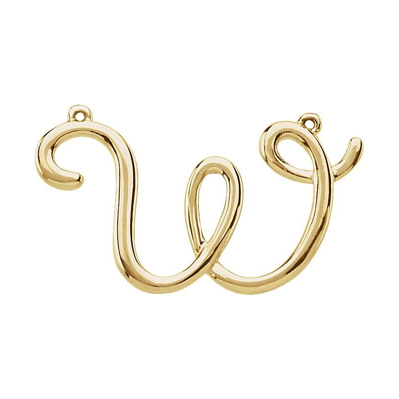 Script Initial Necklace or Center