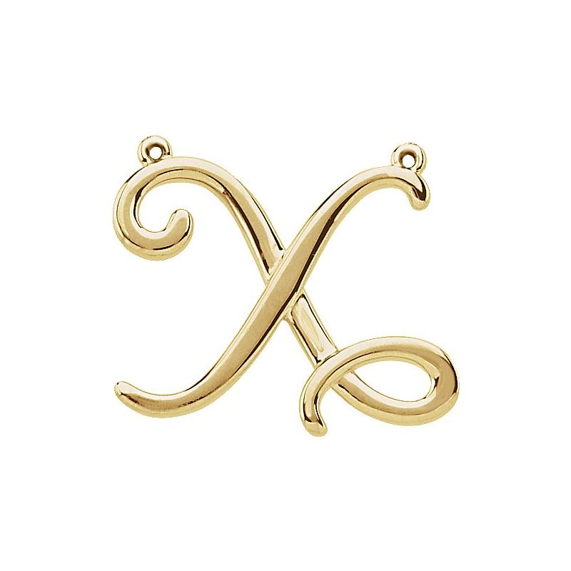 Script Initial Necklace or Center