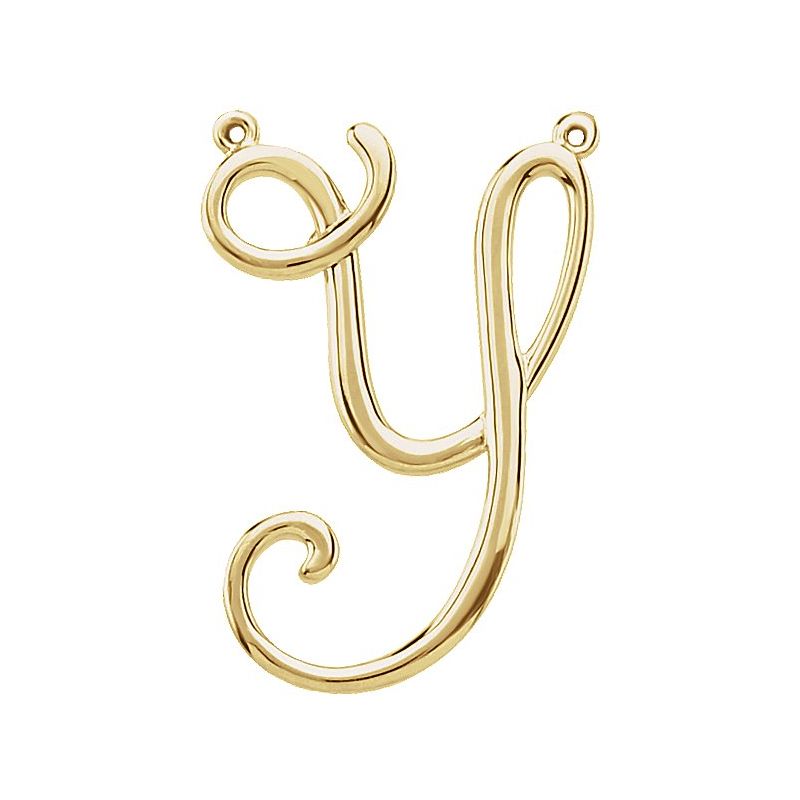 Script Initial Necklace or Center