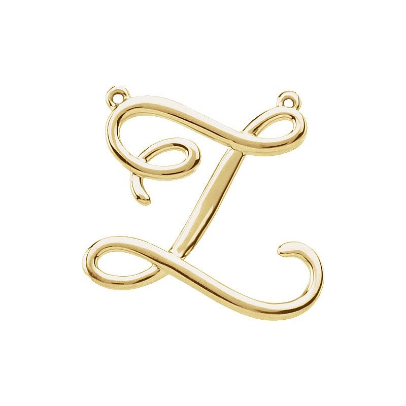 Script Initial Necklace or Center