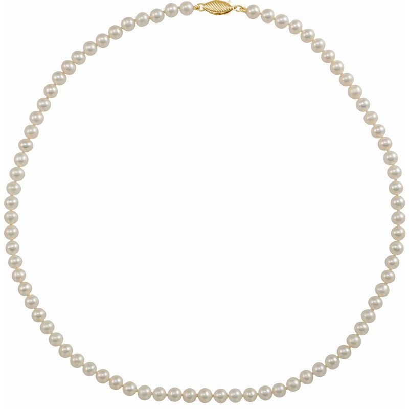Cultured White Freshwater Pearl Necklace