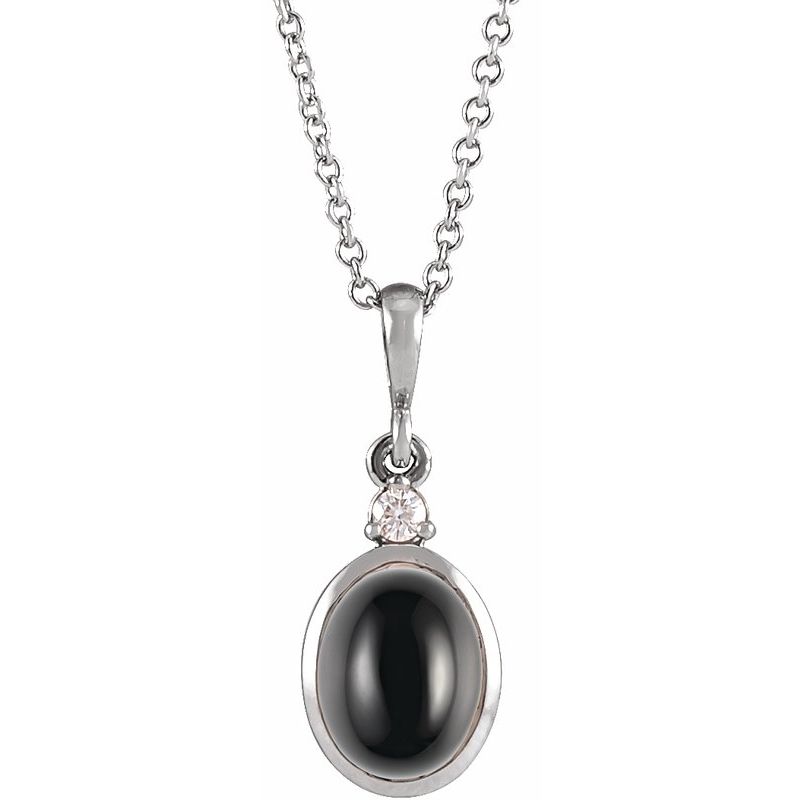 Cabochon Bezel-Set Necklace or Pendant