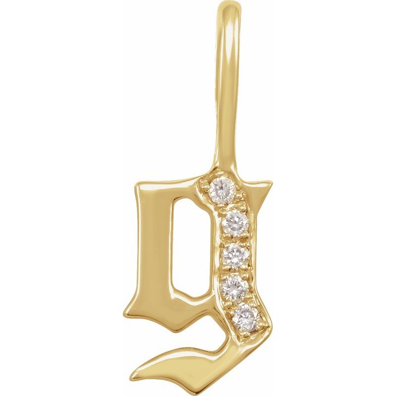Gothic Initial Charm/Pendant