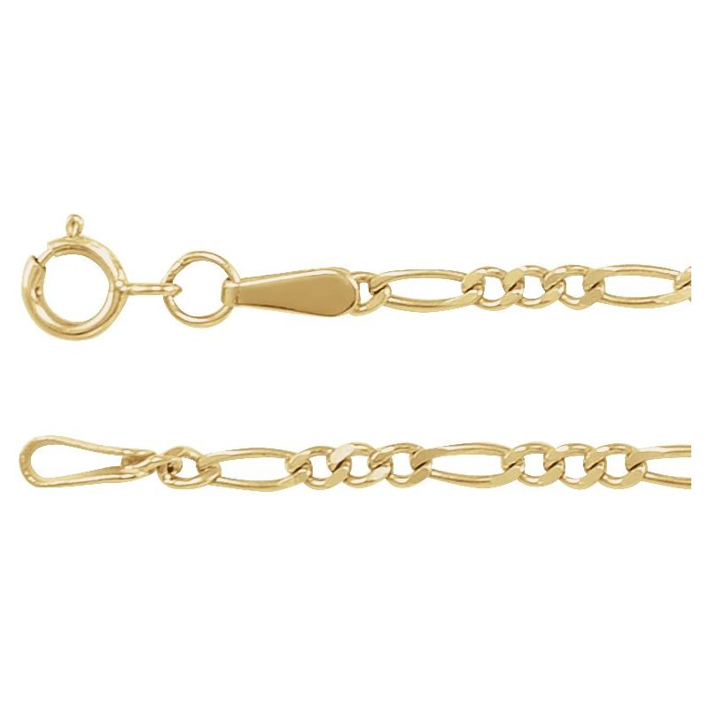 1.9 mm Diamond-Cut Figaro Chain