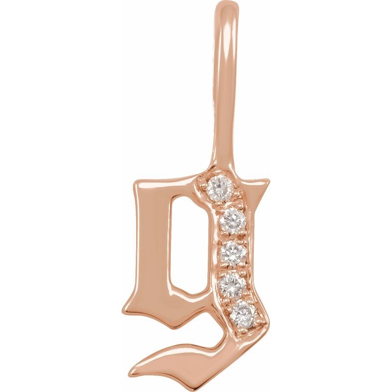 Gothic Initial Charm/Pendant