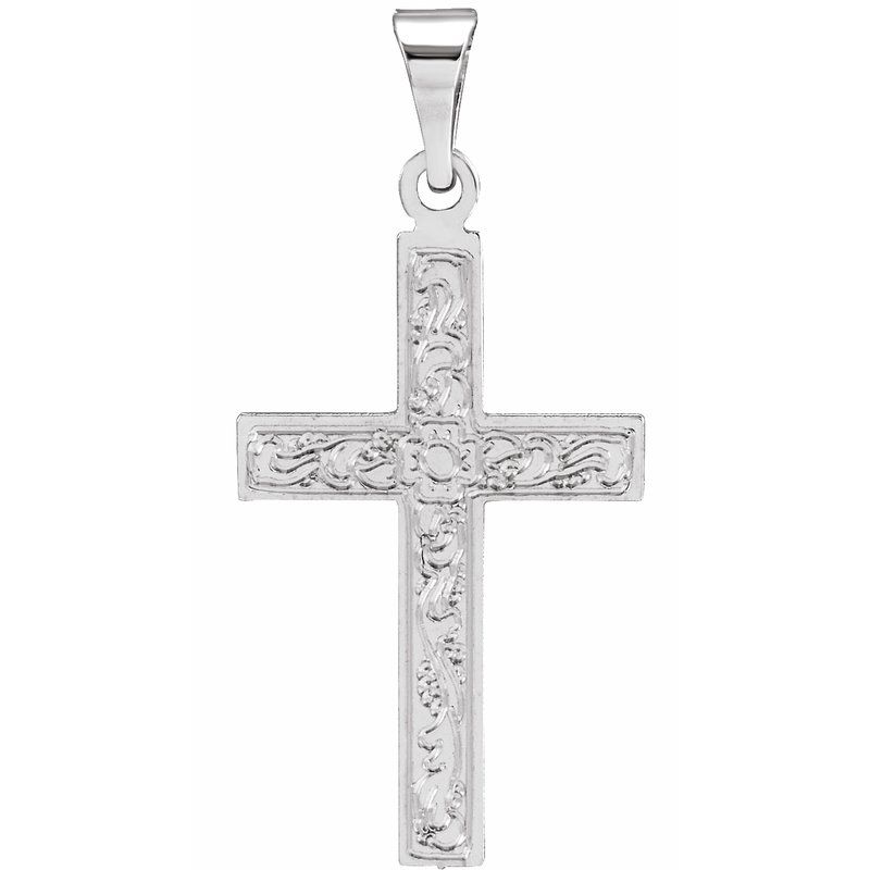 Floral Cross Necklace or Pendant