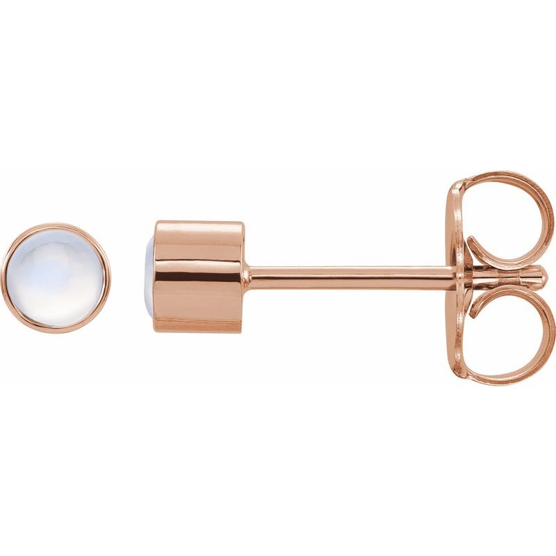 Round Bezel-Set Earrings