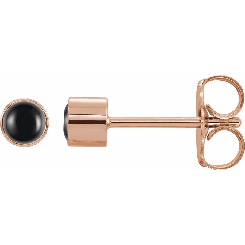 Round Bezel-Set Earrings