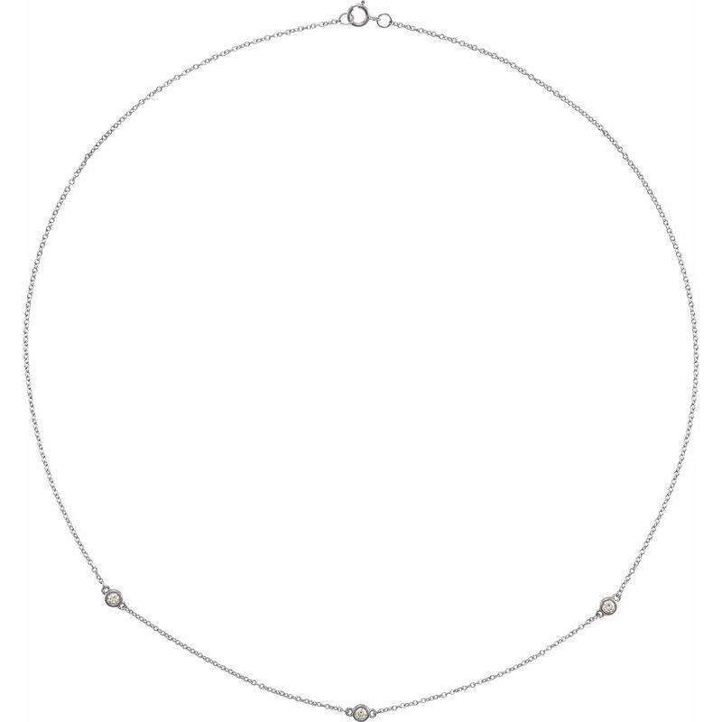 Bezel-Set Station Necklace
