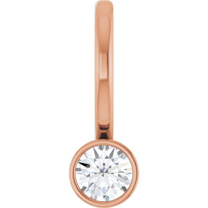 Bezel-Set Solitaire Charm/Pendant