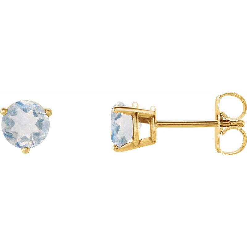 Round 3-Prong Stud Earrings